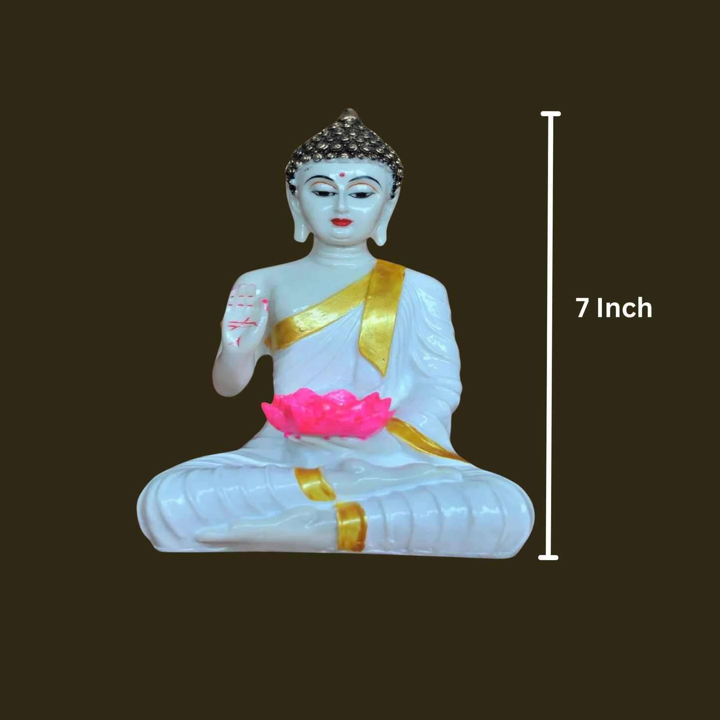 Beautiful Buddha Idol Statue Showpiece For Home 7 Inch