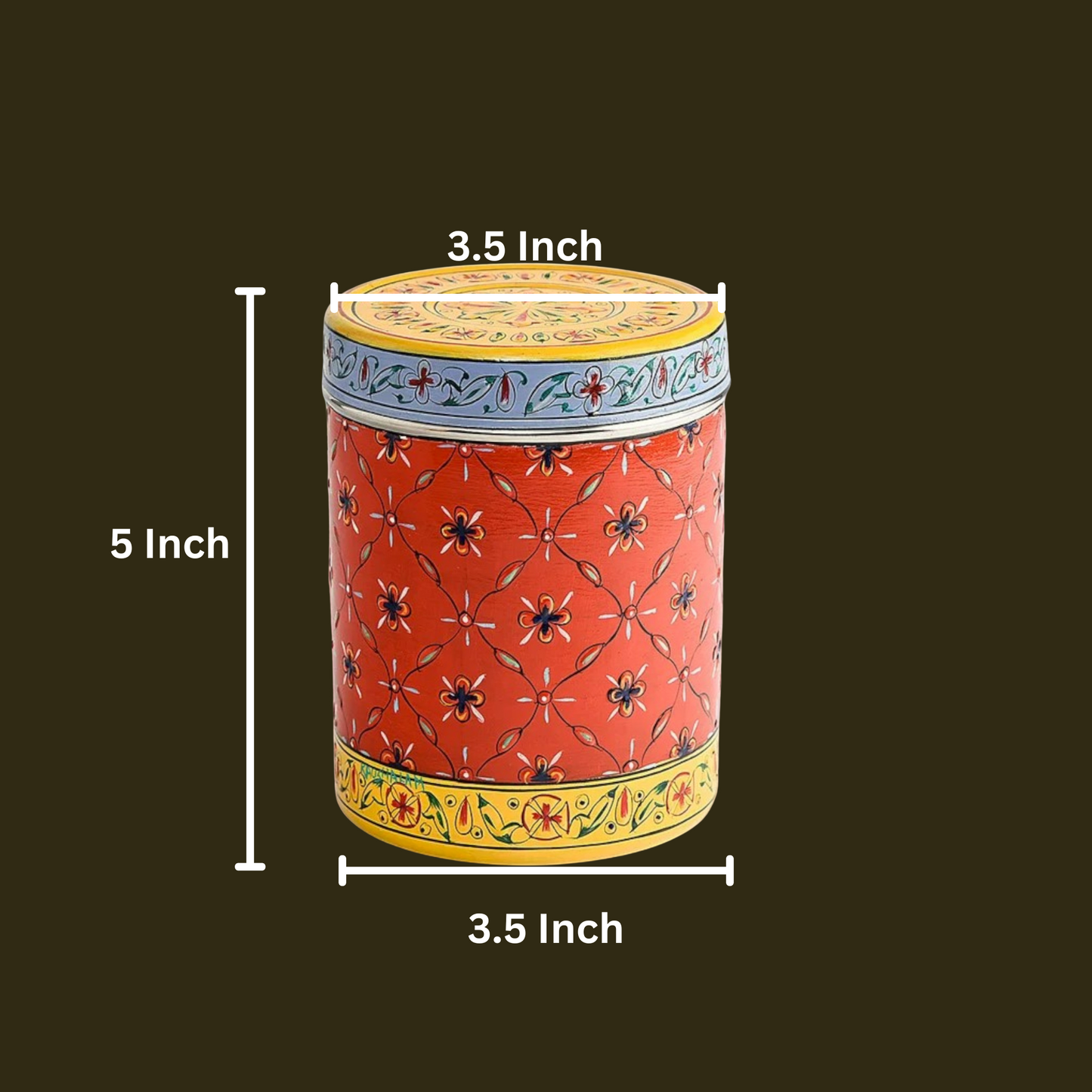 Hand Painted Steel Storage Container Set