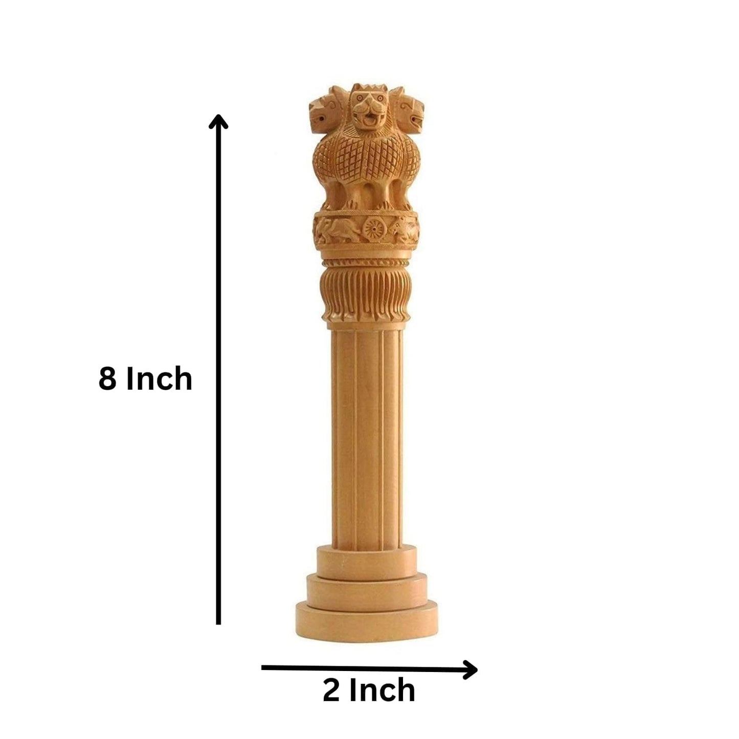 Wooden Antique Ashoka Stambh Pillar Showpiece