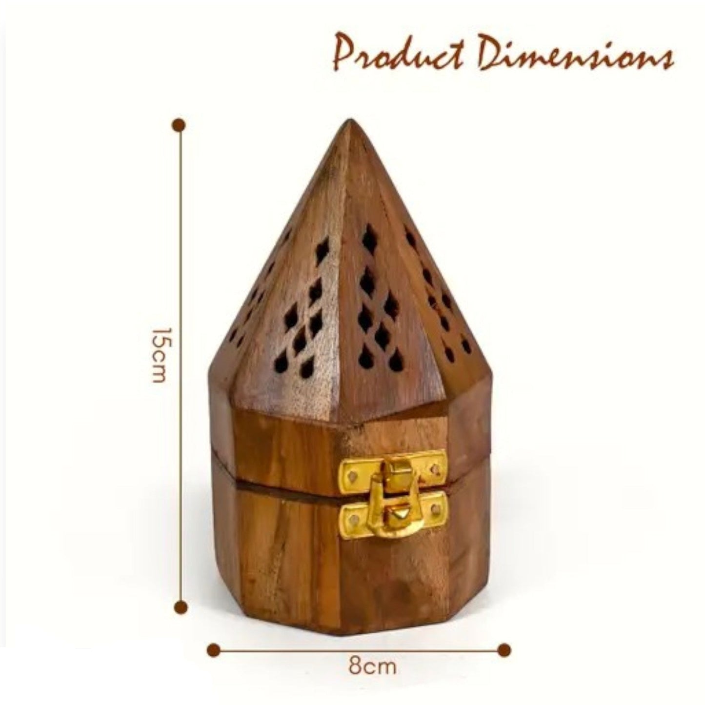 Wooden Dhoop Dani Stand Round Shape Box set of 2 Pc