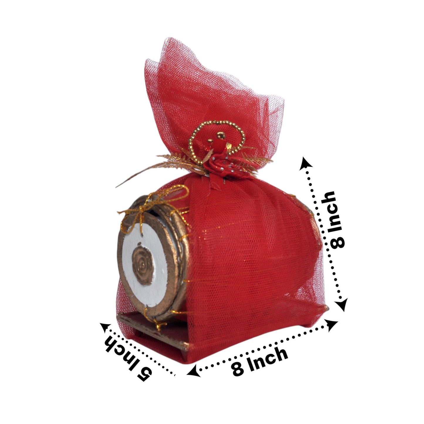 Wishes Dholak Storage Box-Red