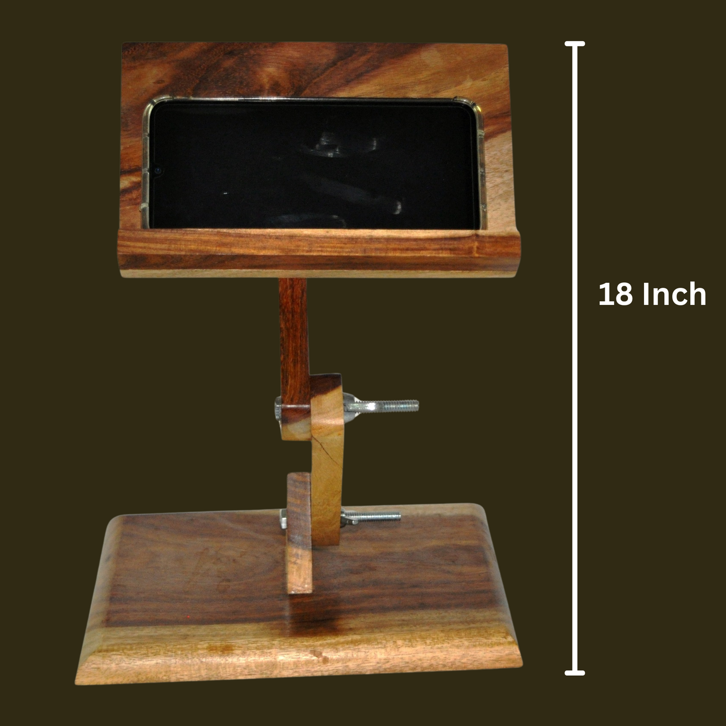 Wooden Adjustable Mobile Stand