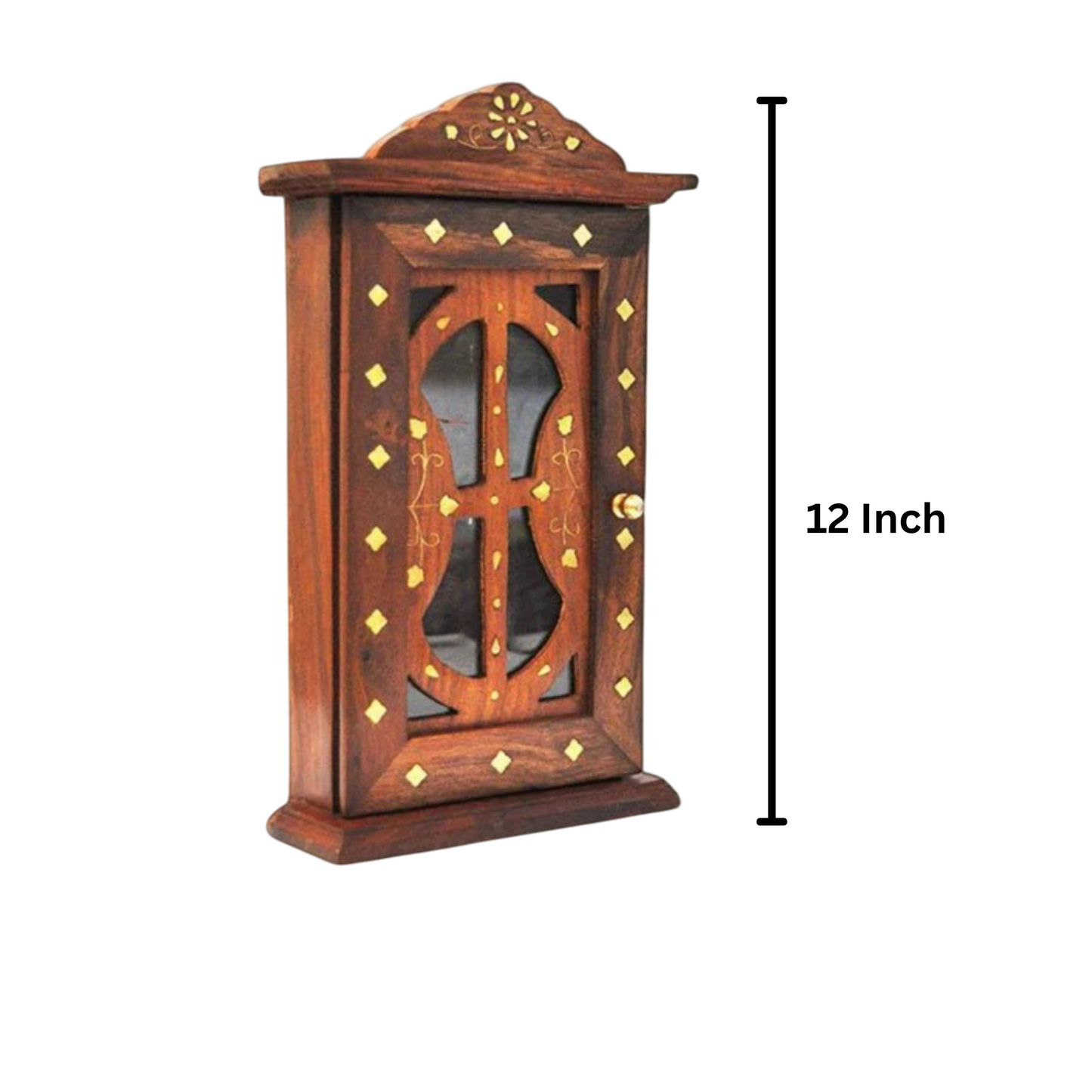 Wooden Brass Key Holder Useful Showpiece