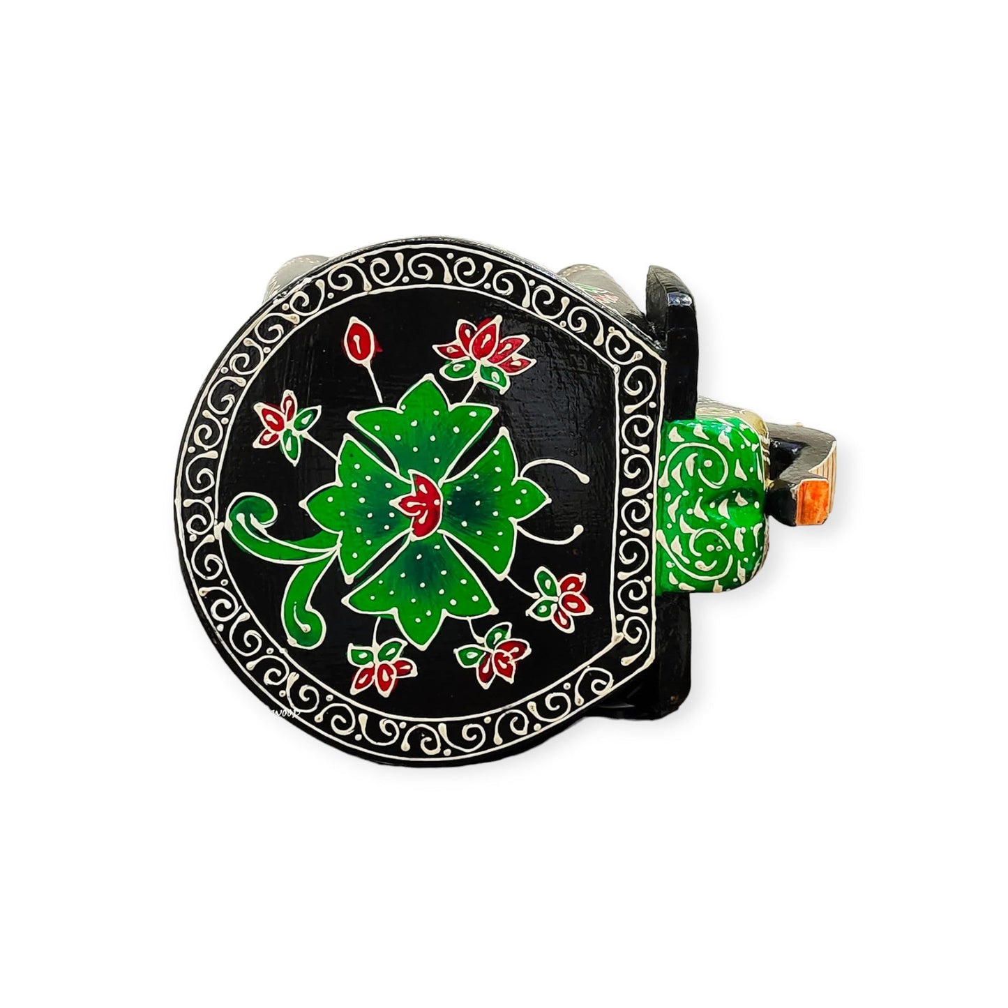 Wooden Elephant Stool Pooja Stool/ Side Table 8 Inch