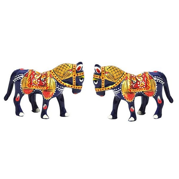 Meenakari Horse Handmade Metal - 1 Pair