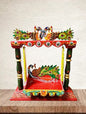 Wooden Peacock Swing Jhula for Laddu Gopal Krishna