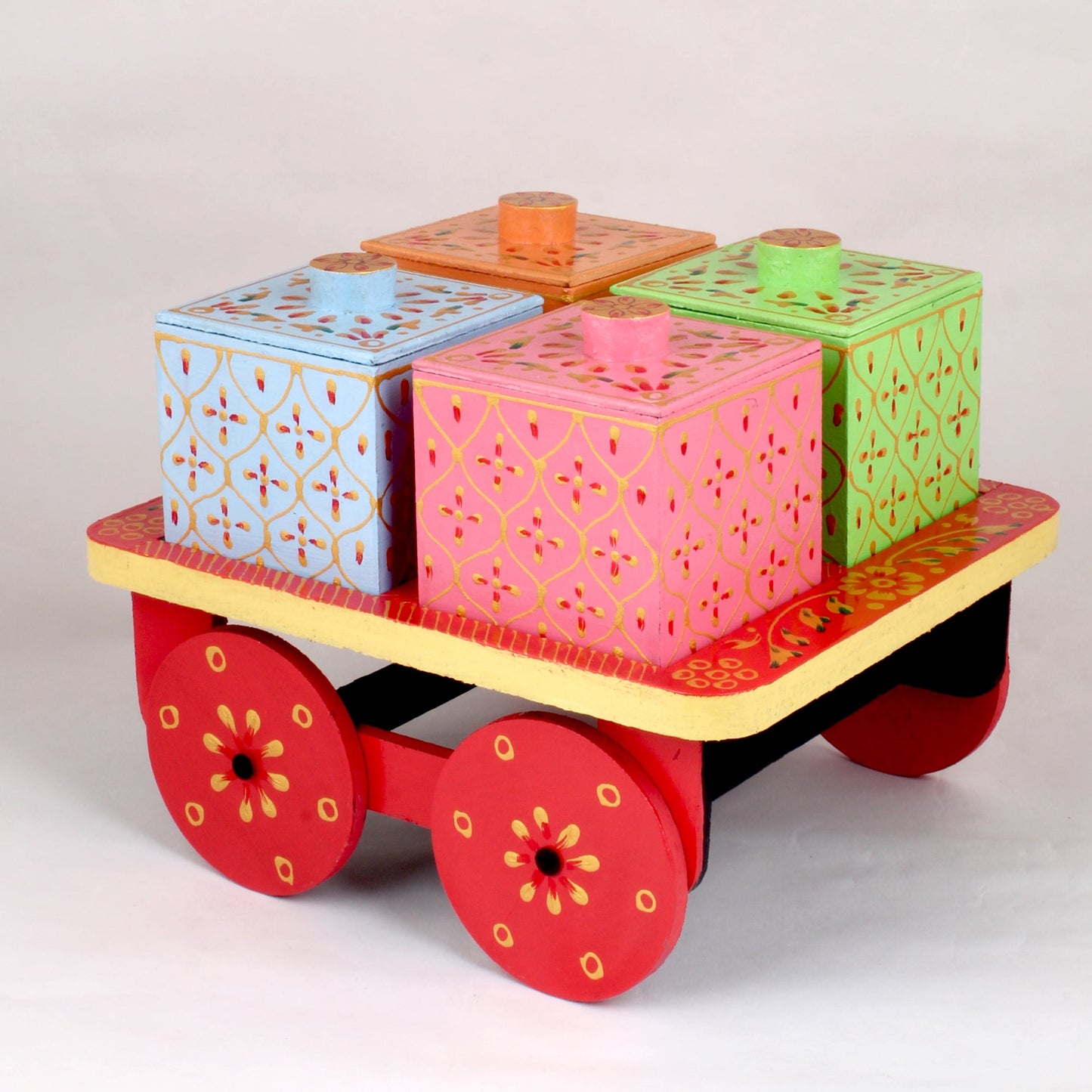 Dry Fruit Cart Shape With Trolley Cart