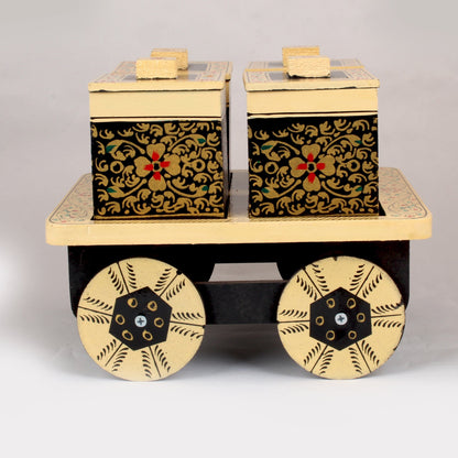 Dry Fruit Cart Shape With Trolley Cart