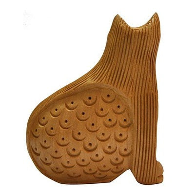 Wooden Cat Set Carving Antique Showpiece Set Of 5 Pcs