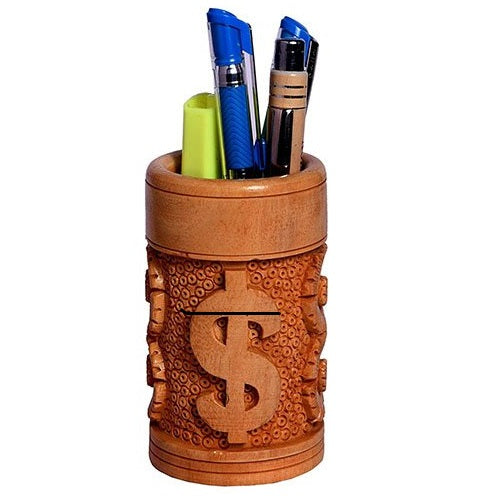 Wooden Designer Pen Holder Table Decor