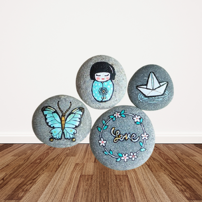 Beautiful Painting Stones Showpiece