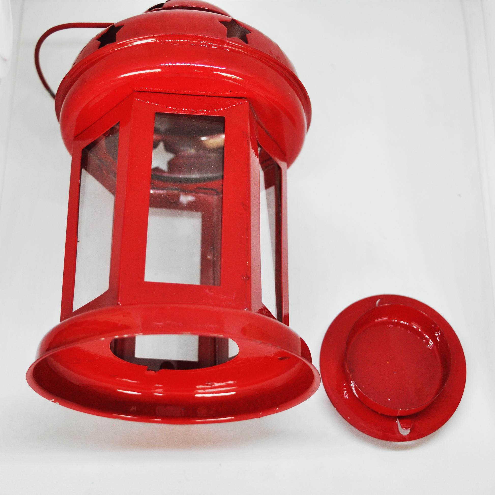 Metal Star Wall Hanging Candle Holder For Red