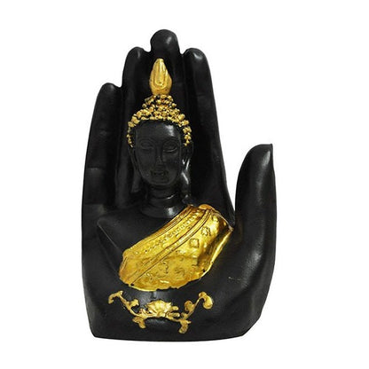 Buddha Idol Palm Polyresin Statue Showpiece For 5 Inch