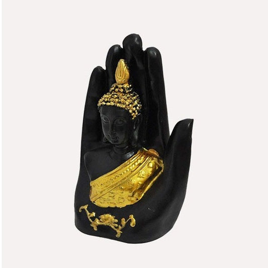 Buddha Idol Palm Polyresin Statue Showpiece For 5 Inch