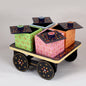 Wooden Dry Fruit Cart Shape With 4 Box