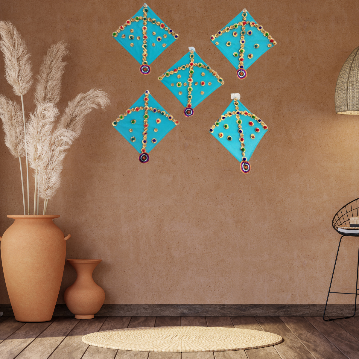 Beautiful Cloth Kite For Event Decorative Set of 5