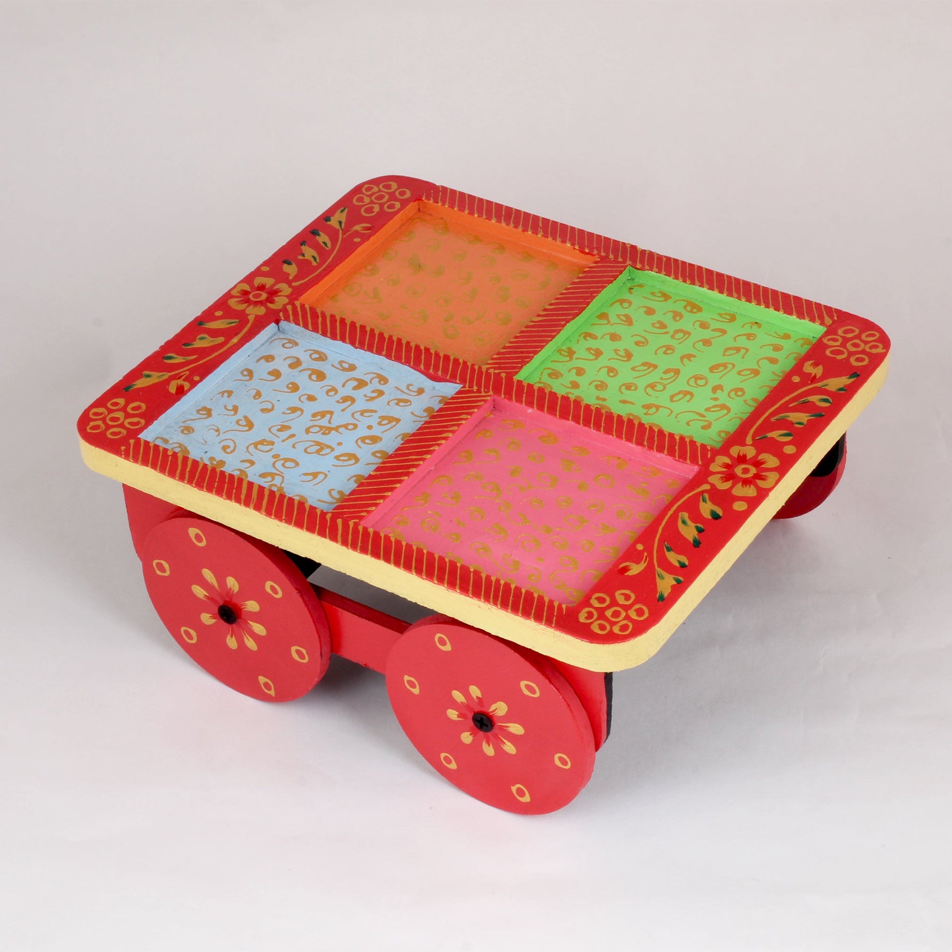 Dry Fruit Cart Shape With Trolley Cart