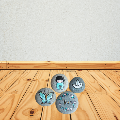 Beautiful Painting Stones Showpiece