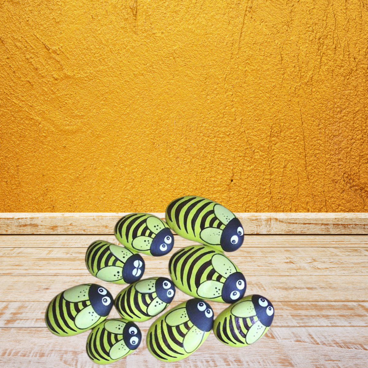 Beautiful Painting Stones Showpiece