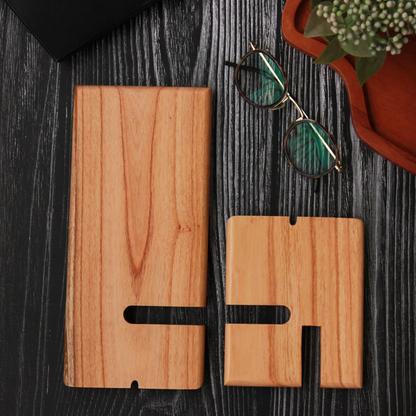 Wooden Mobile Stand With Charging Point