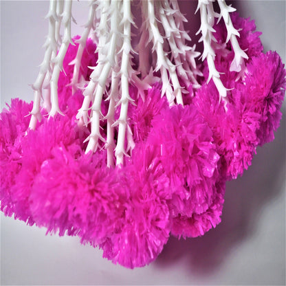 Lotus Hanging Garlands White Plastic Home Decoration Set Of 8 Pcs