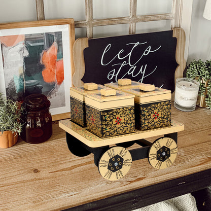 Dry Fruit Cart Shape With Trolley Cart