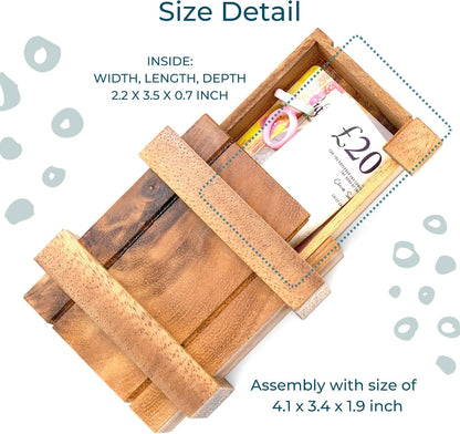 Wooden Magic Puzzle Compartment Box set of 2 Pc