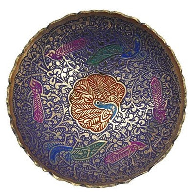 Beautiful Brass Dry Fruit Bowl Bidri Work Decorative
