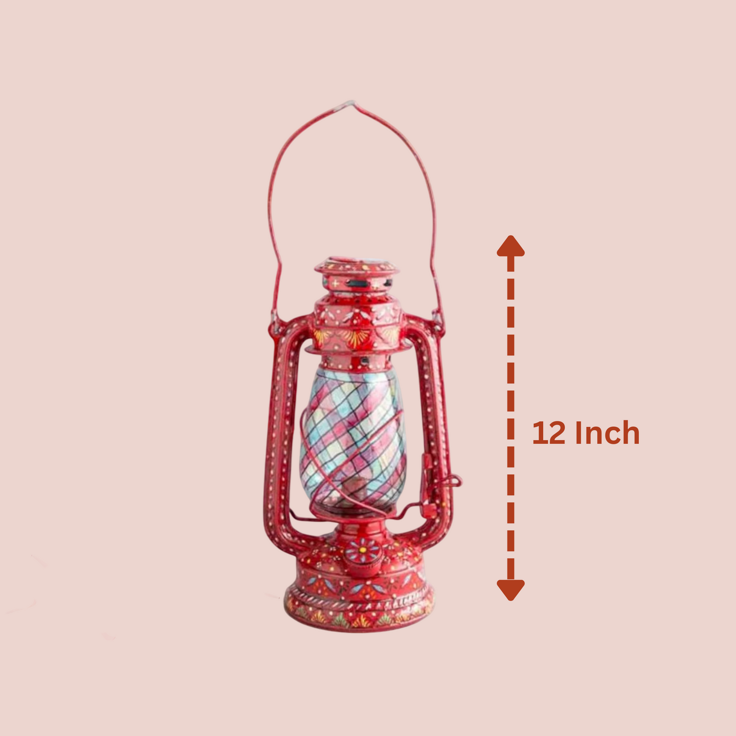 Beautiful Traditional Painting Hanging Lalten/lantern with electronic holder