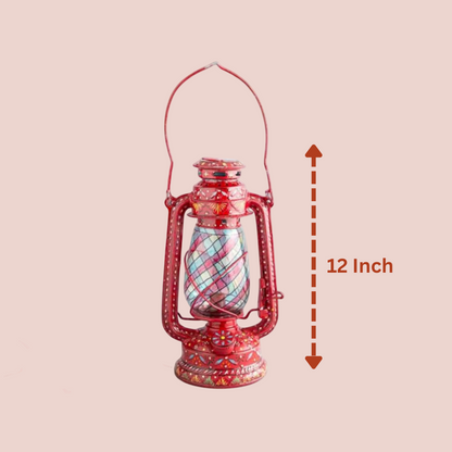 Beautiful Traditional Painting Hanging Lalten/lantern with electronic holder