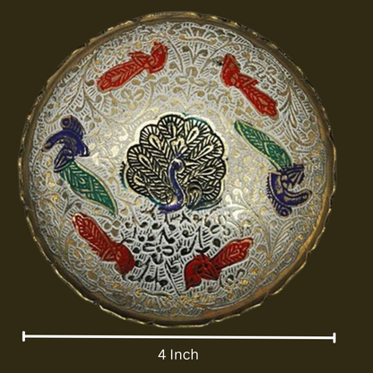 Beautiful Brass Dry Fruit Bowl Bidri Work Decorative set of 2 pc