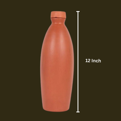 Beautiful Clay Water Bottle 1 Liter