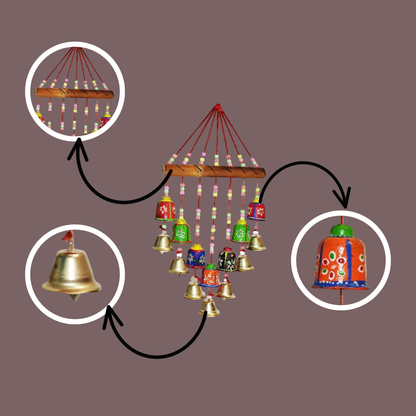 Beautiful Handmad Decorative Bells Wall Hanging set of 2 pc