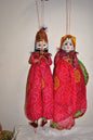 Wooden Colorful Face String Puppet Kathputli In Pair 18 inch