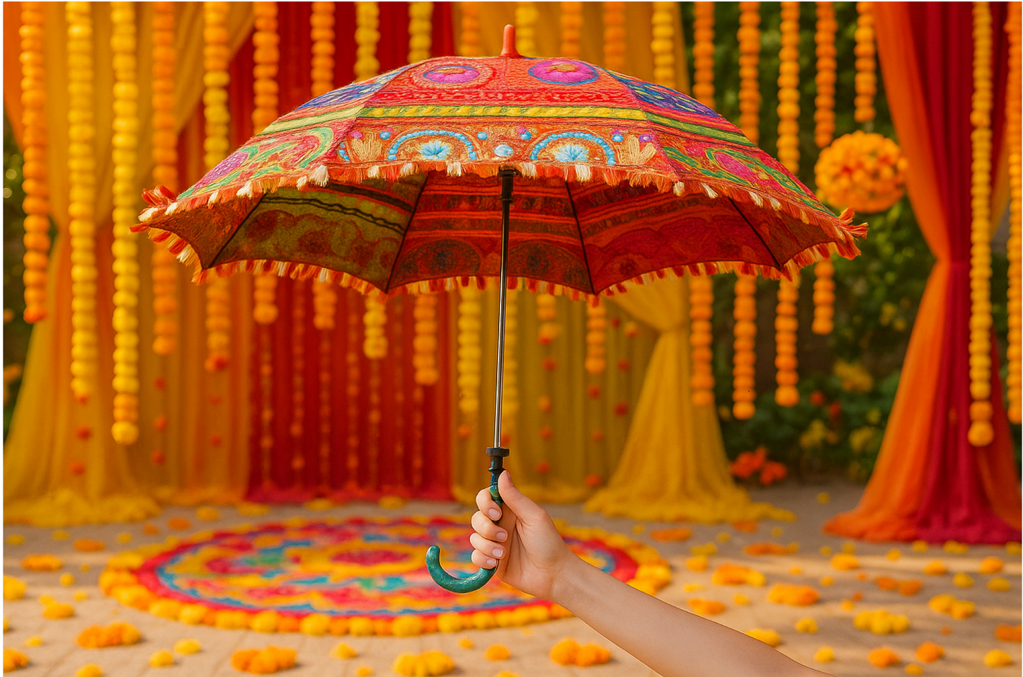 Design Rajasthani Umbrella Pair  - Colourful