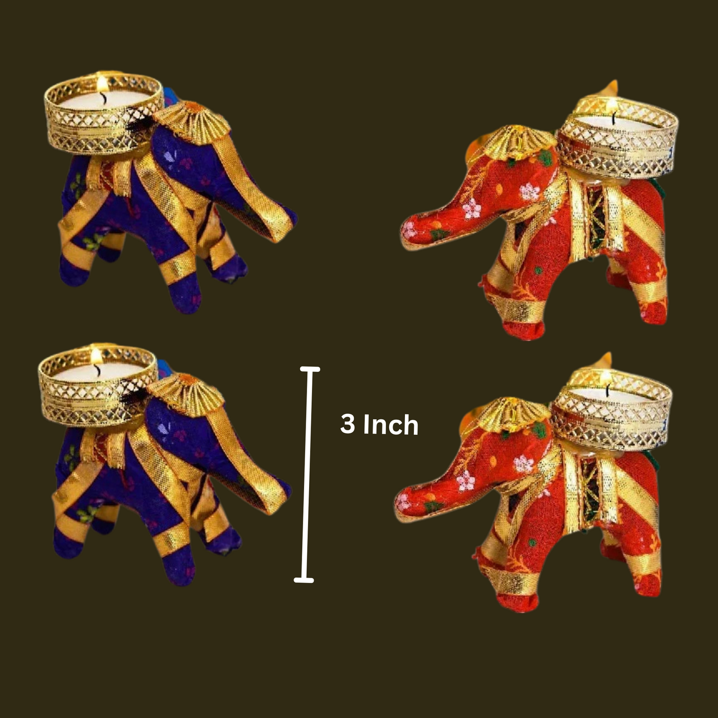 Elephant Tea Light Candle Holder Decor