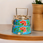Hand Painted 3 Tier Steel Tiffin Box -Blue