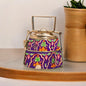 Hand Painted 3 Tier Steel Tiffin Box-Purple