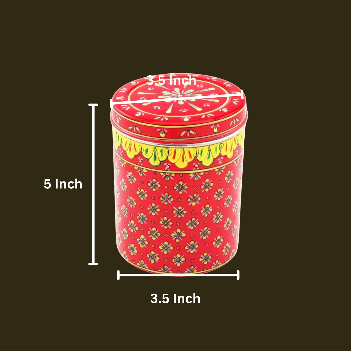 Hand Painted Steel Storage Container Set