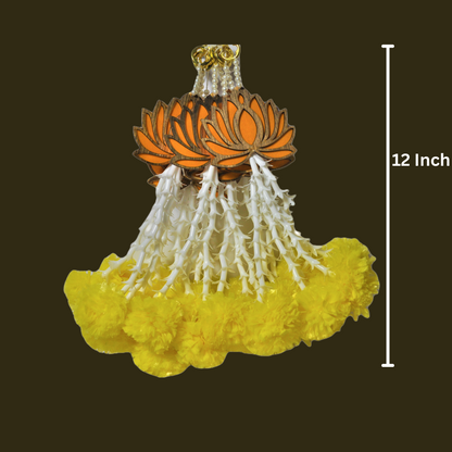 Lotus Hanging Garlands White Plastic Home Decoration Set Of 8 Pcs