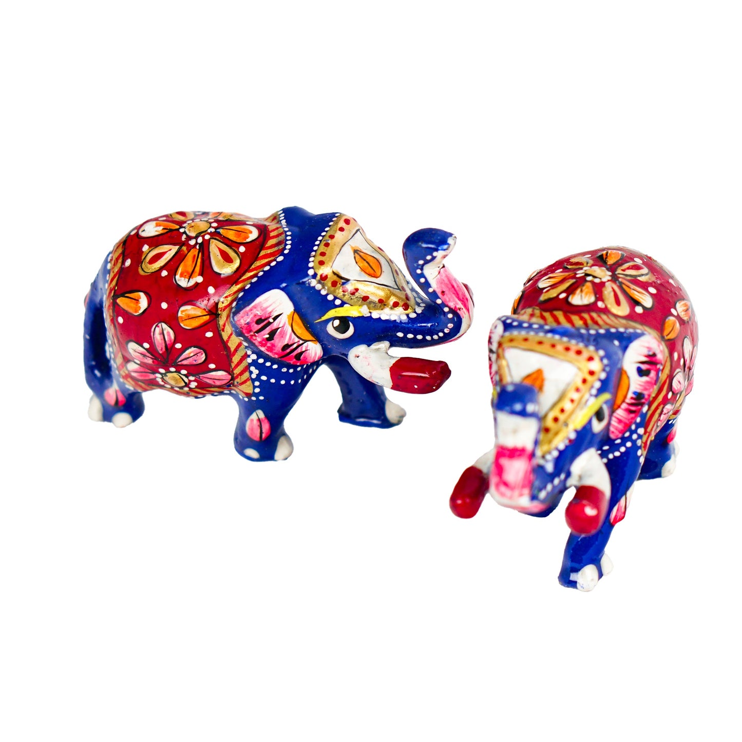 metal Elephant Animal Figurine Showpiece set of 2 Pc