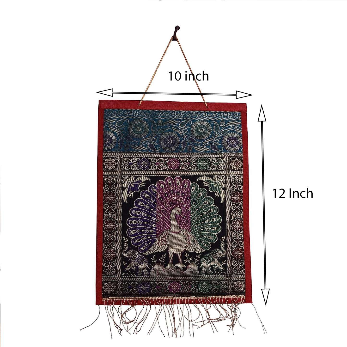 Magazine Holder Singel Silk Jute Wall Hanging