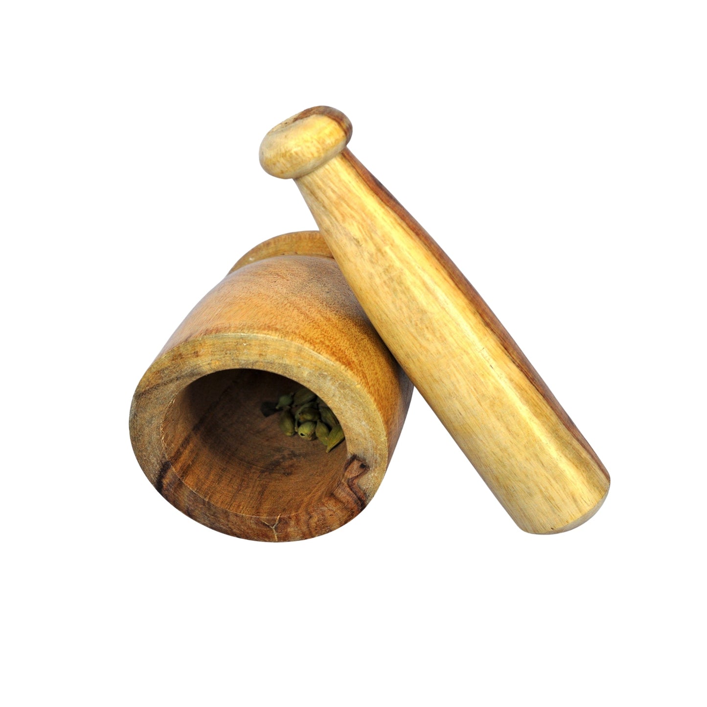 Wooden Natural Mortar And Pestle Okhali And Musal Set