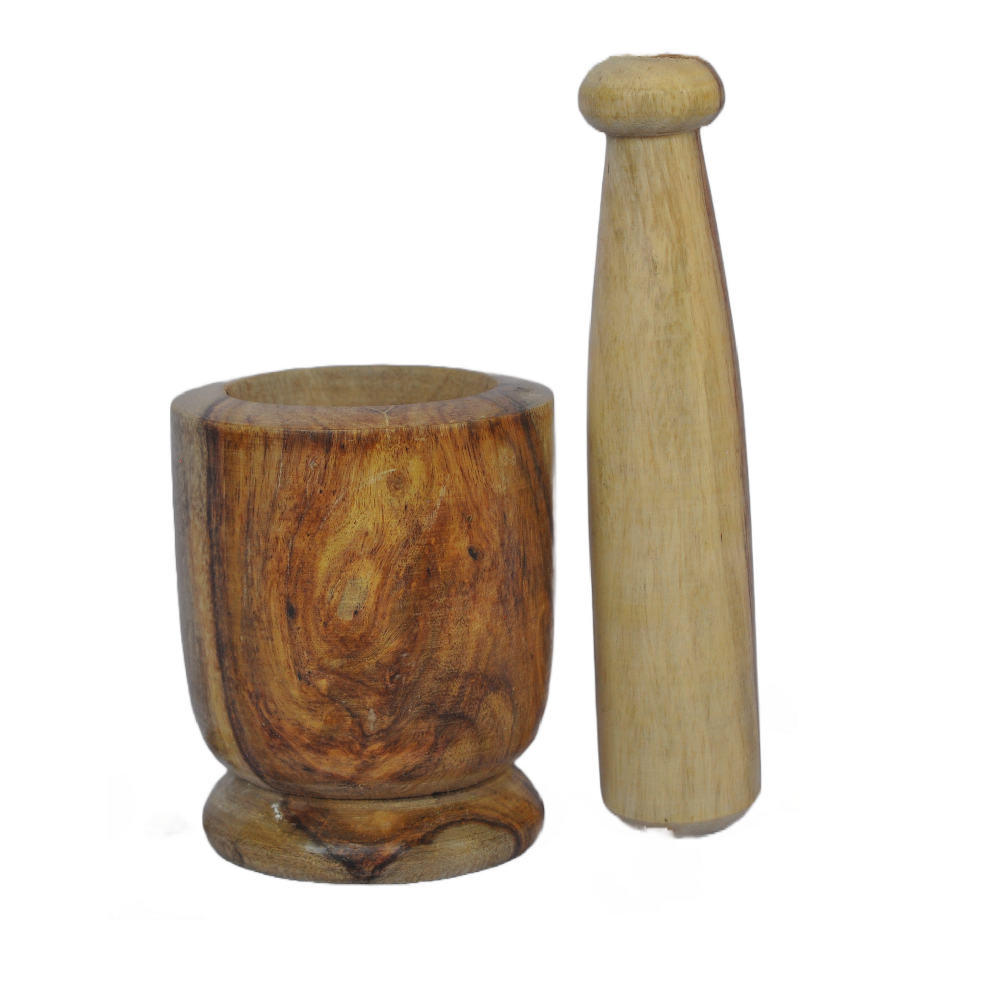 Wooden Natural Mortar And Pestle Okhali And Musal Set