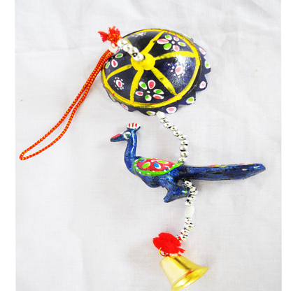 Peocock Hanging Jhoomer Dream Catcher Set of 10 pcs - Multicolour