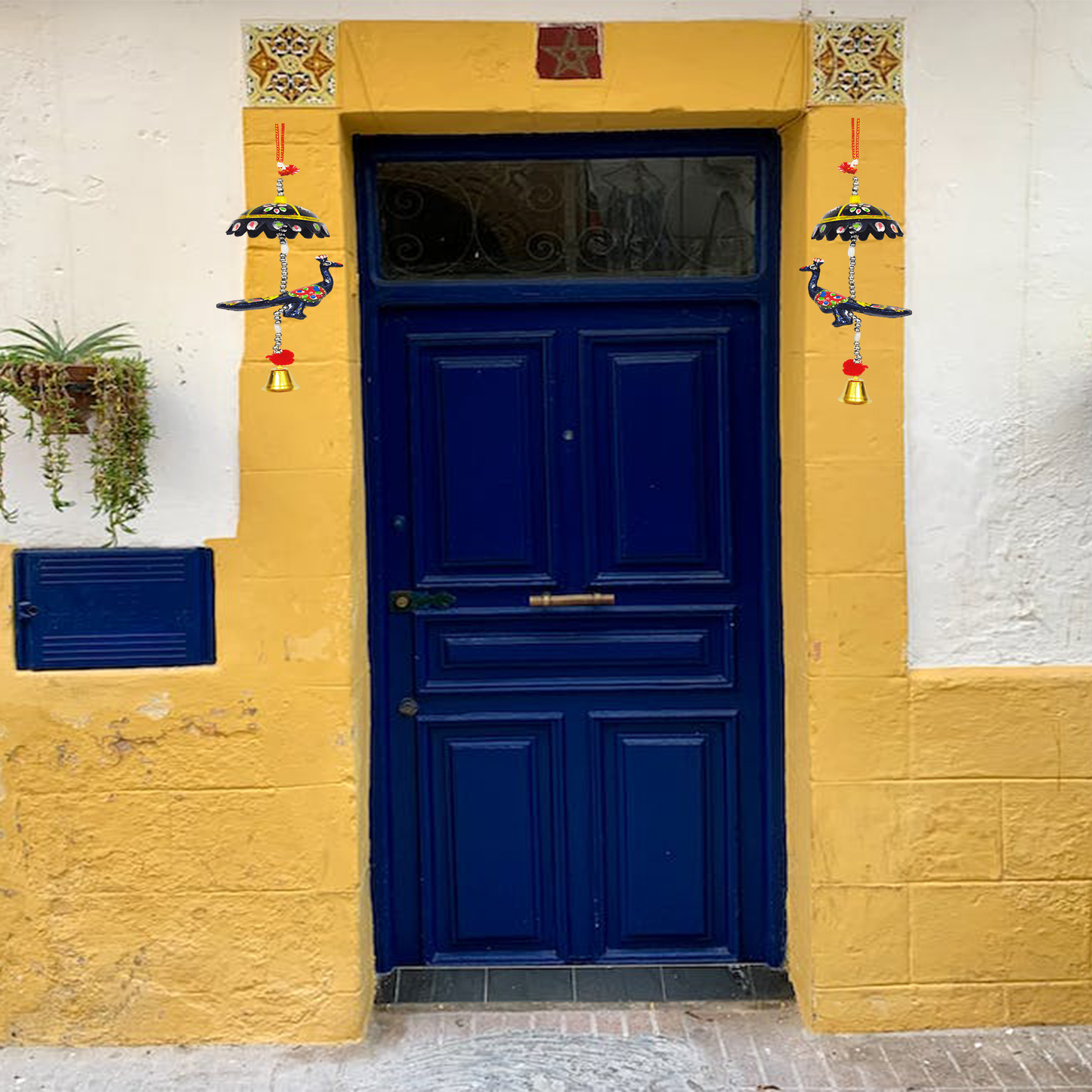 Peocock Hanging Jhoomer Dream Catcher Set of 10 pcs - Multicolour