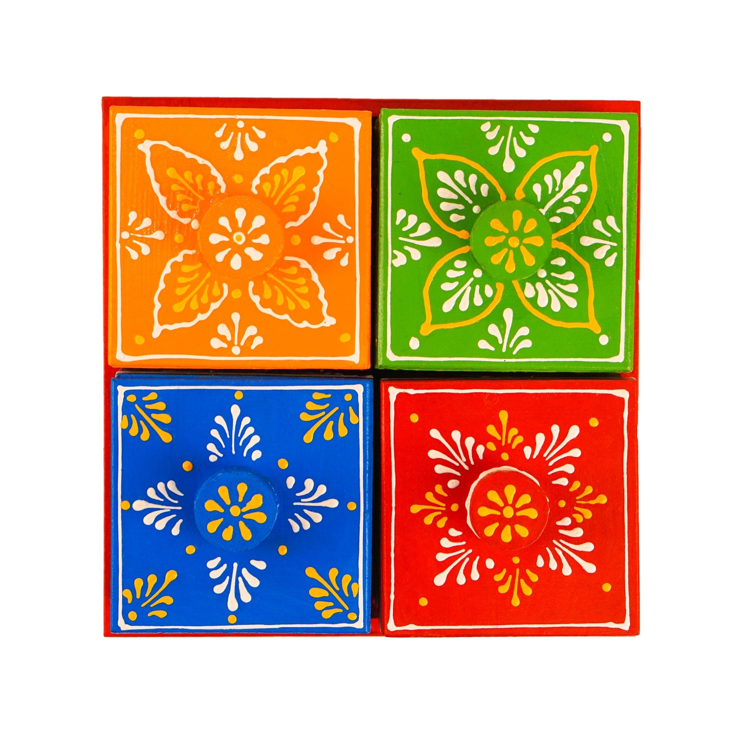 Revolving Dryfruit Art Decorative Serving Tray - Multicolour