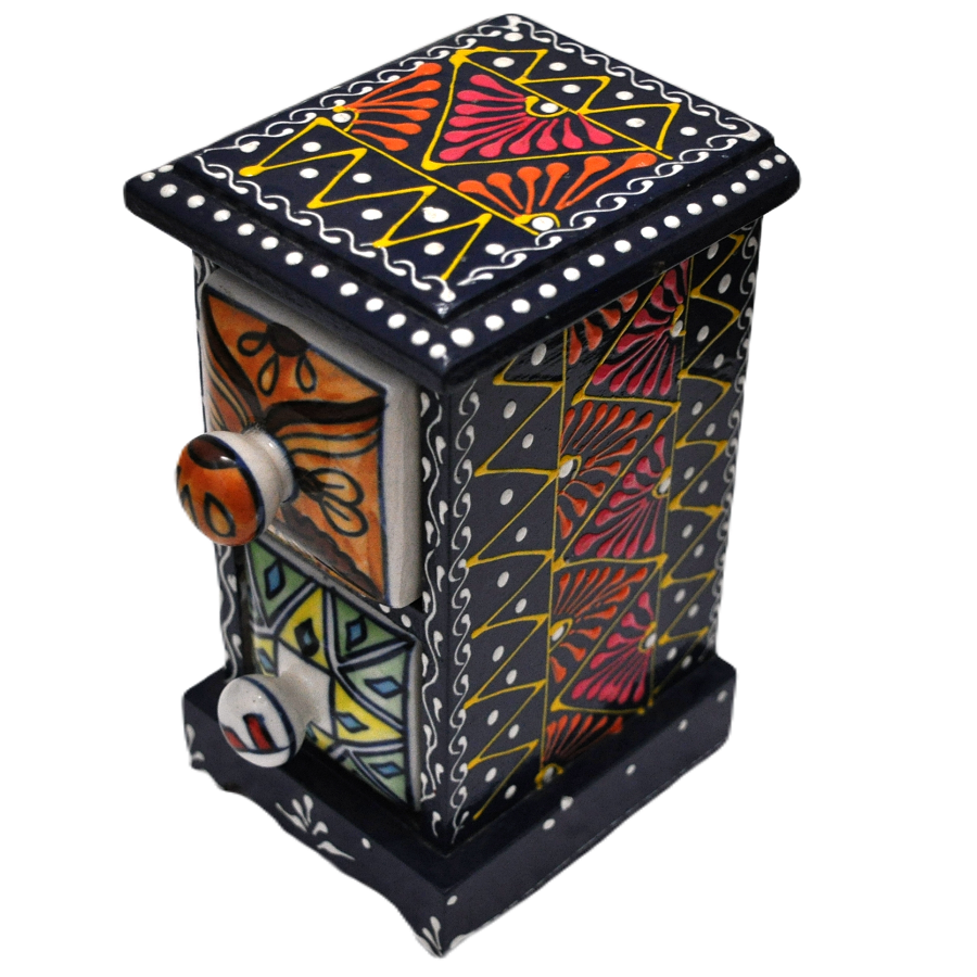 Wooden Ceramic Drawer Chest With 2 Drawer