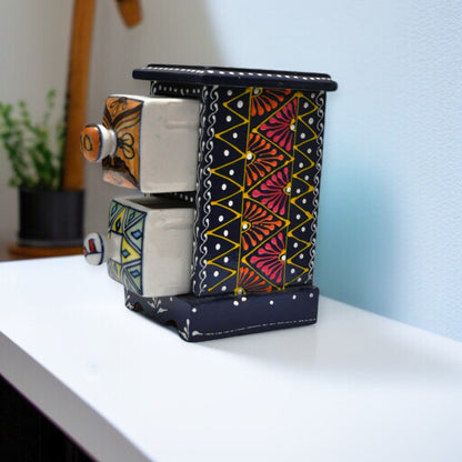 Wooden Ceramic Drawer Chest With 2 Drawer