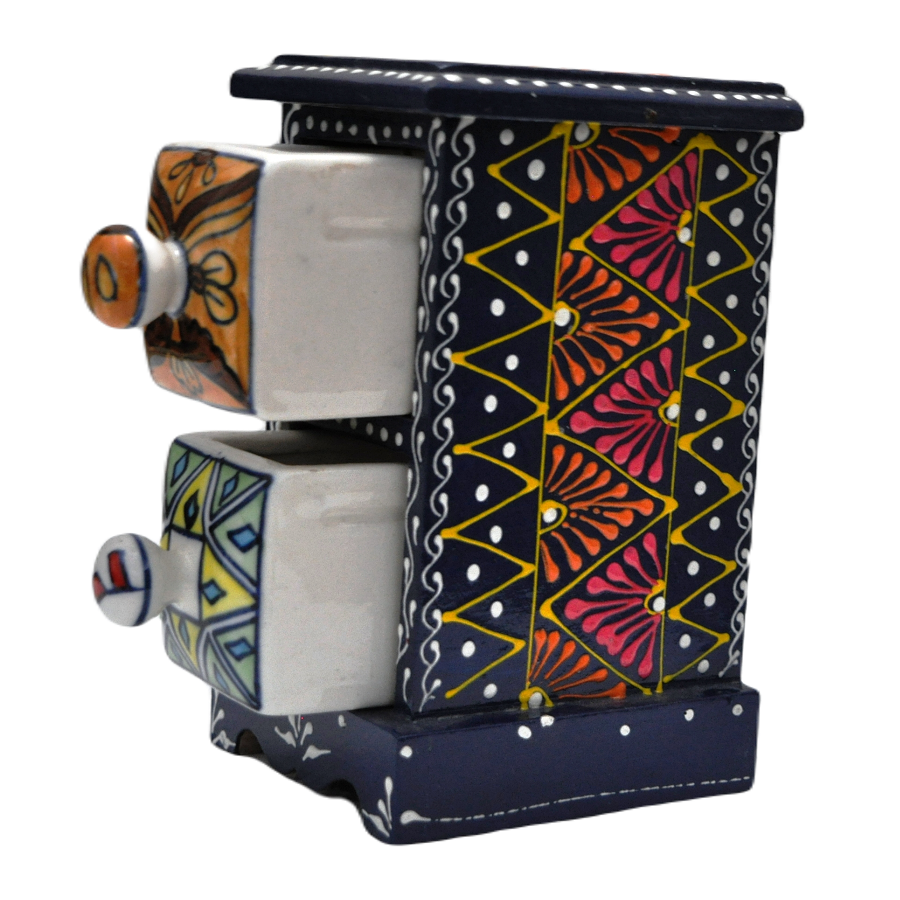 Wooden Ceramic Drawer Chest With 2 Drawer